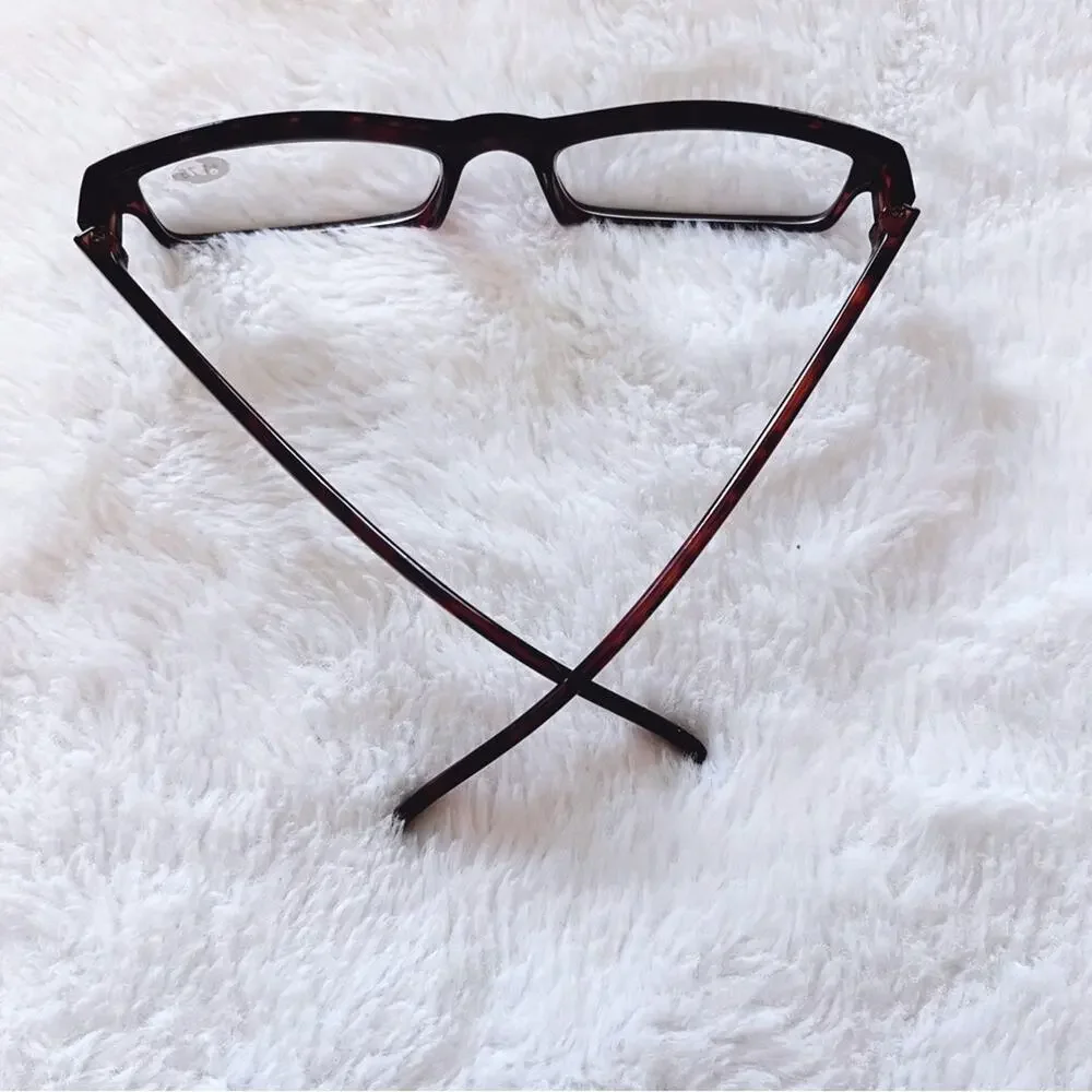 Vincent Brown Rectangular Classic Reader Glasses - Picture 9 of 9